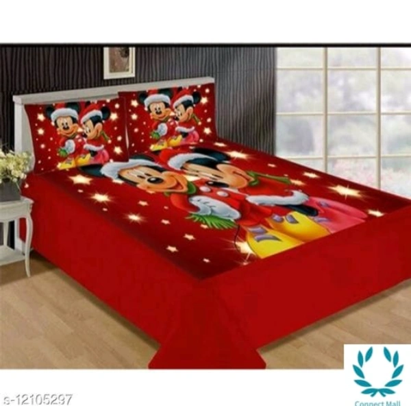 Velvet Queen Size Bedsheet - Queen (Length Size: 90 in Width Size: 100 in Pillow Length Size: 16 in Pillow Width Size: 26 in), Red, Velvet, Digital Printed